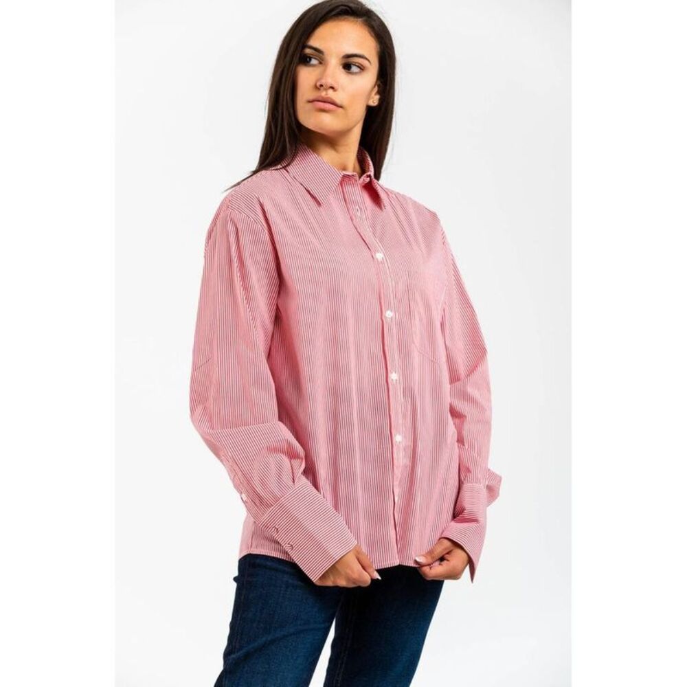 Gas Red Cotton Women's Shirt